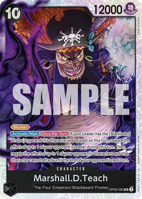Marshall.D.Teach - EMPERORS IN THE NEW WORLD - [OP-09] One Piece Trading Card