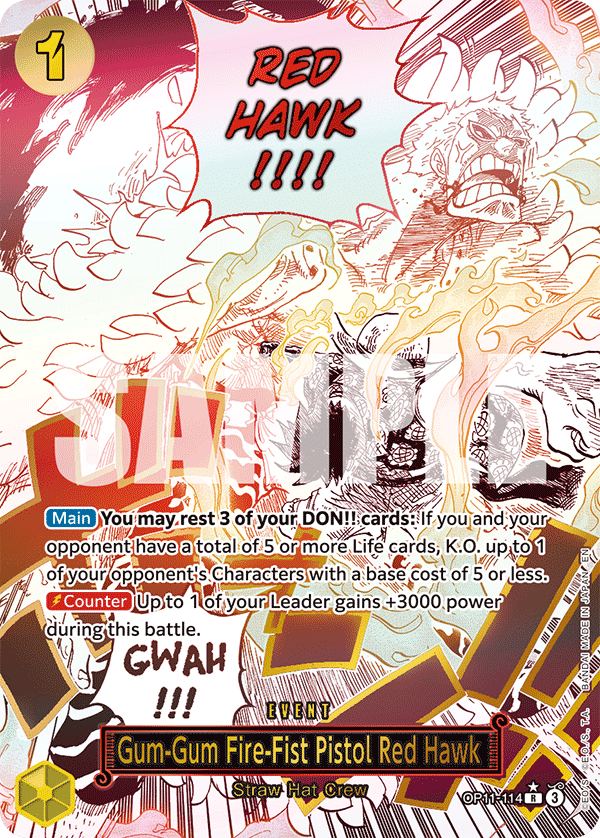 Gum-Gum Fire-Fist Pistol Red Hawk (Alternate Art) thumbnail 3