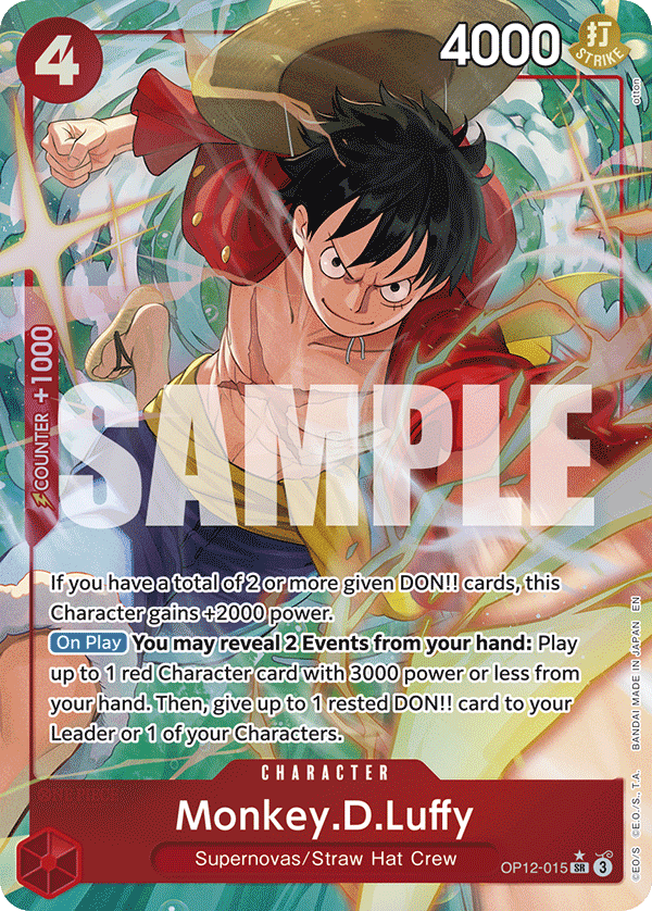 Monkey.D.Luffy (Alternate Art) - LEGACY OF THE MASTER- [OP-12] One Piece Trading Card