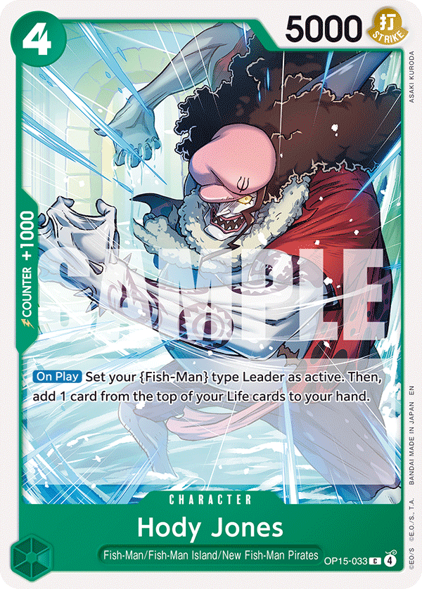Hody Jones - ADVENTURE ON KAMI'S ISLAND- [OP15-EB04] One Piece Trading Card