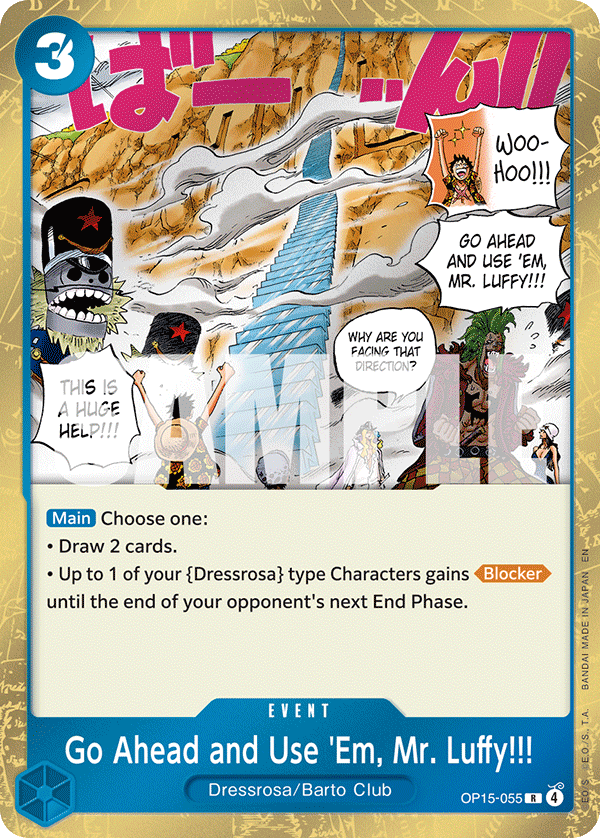 Go Ahead and Use 'Em, Mr. Luffy!!! - ADVENTURE ON KAMI'S ISLAND- [OP15-EB04] One Piece Trading Card
