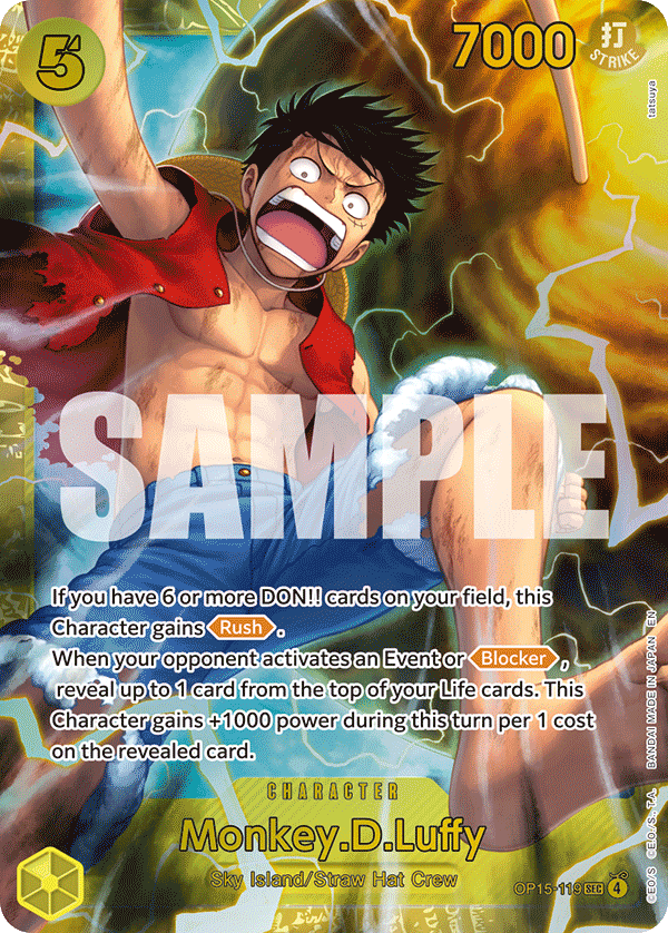 Monkey.D.Luffy - ADVENTURE ON KAMI'S ISLAND- [OP15-EB04] One Piece Trading Card