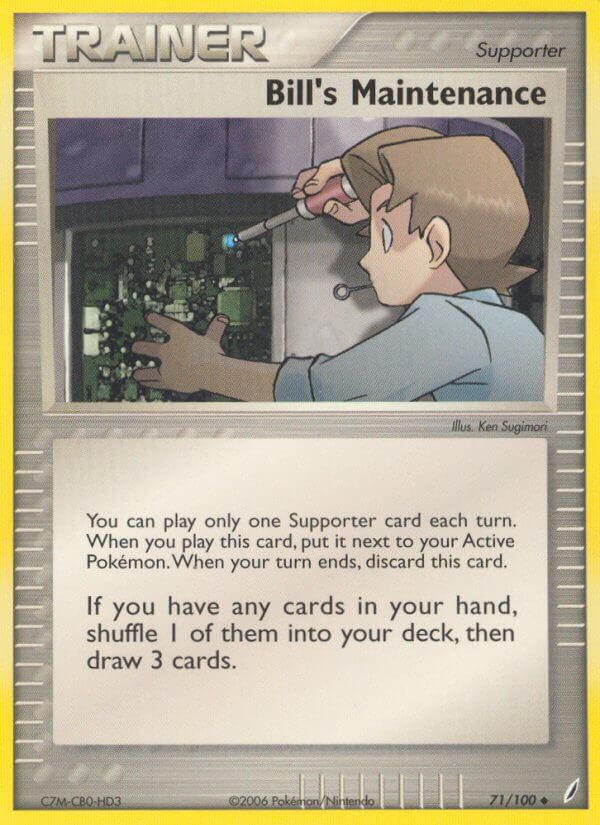Bill’s Maintenance – 71/100 Crystal Guardians Pokemon Trading Card