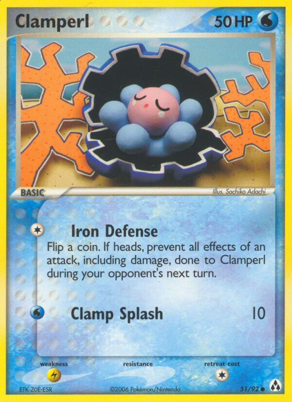 Clamperl – 51/92 Legend Maker Pokemon Trading Card