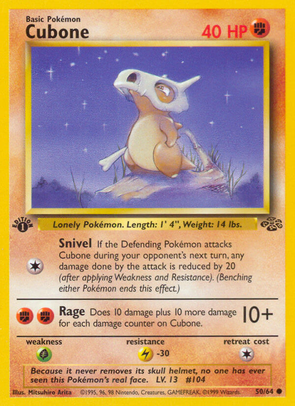 Cubone - Jungle Pokemon Trading Card