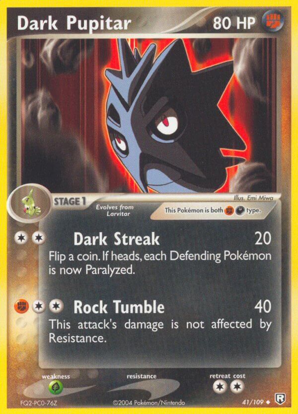 Dark Pupitar Reverse Holo - Team Rocket Returns Pokemon Trading Card