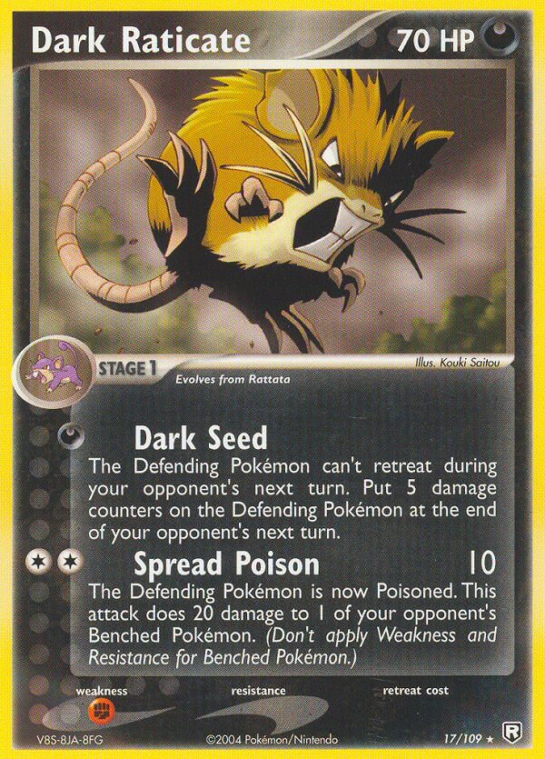 Dark Raticate Reverse Holo - Team Rocket Returns Pokemon Trading Card