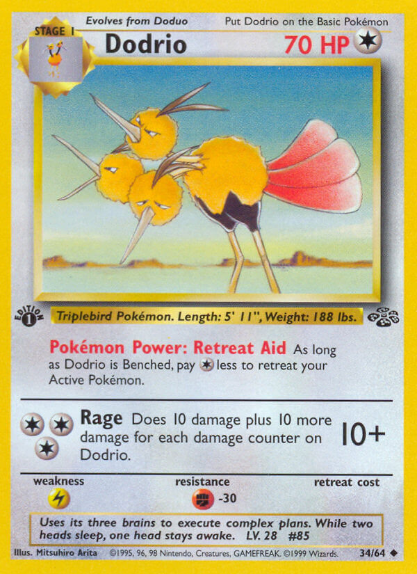 Dodrio - Jungle Pokemon Trading Card
