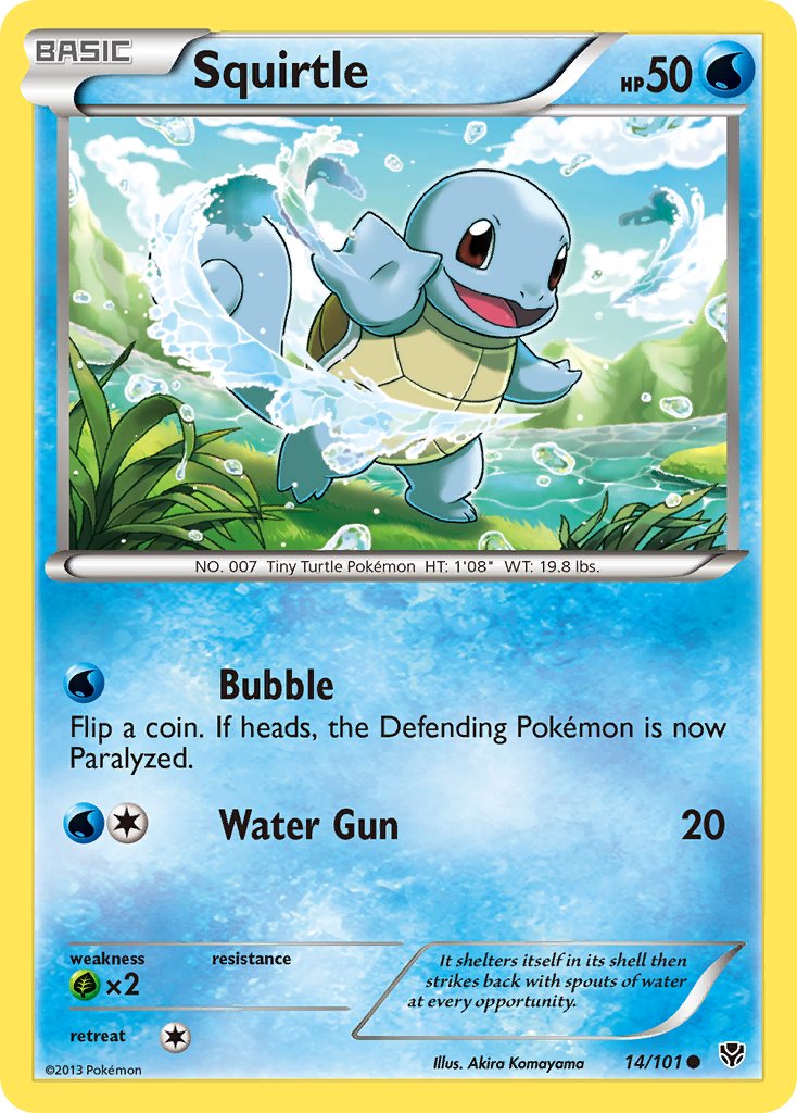 Squirtle – 14/101 Plasma Blast Pokemon Trading Card