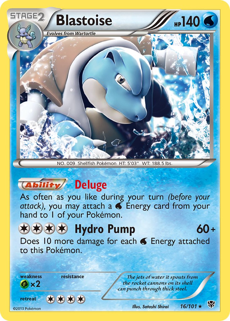 Blastoise Reverse Holo – 16/101 Plasma Blast Pokemon Trading Card
