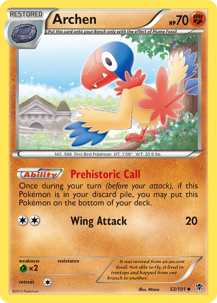 Archen – 53/101 Plasma Blast Pokemon Trading Card