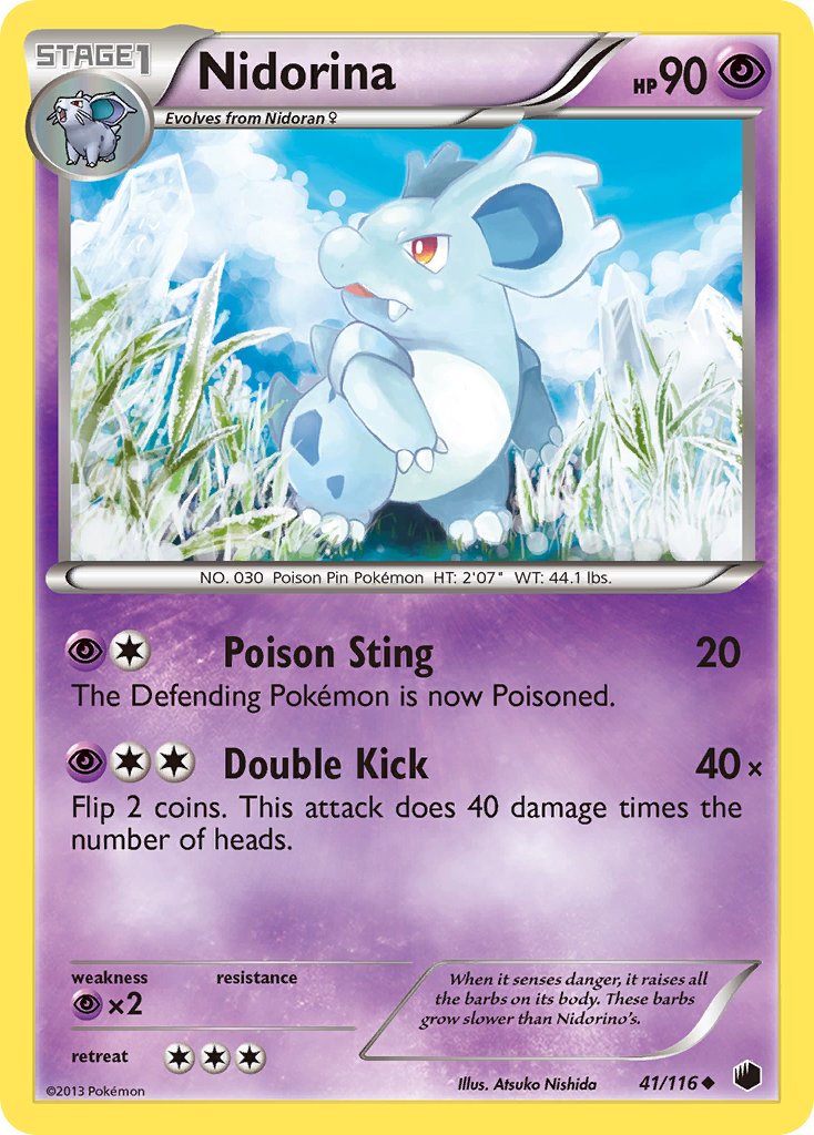 Nidorina – 41/116 Plasma Freeze Pokemon Trading Card