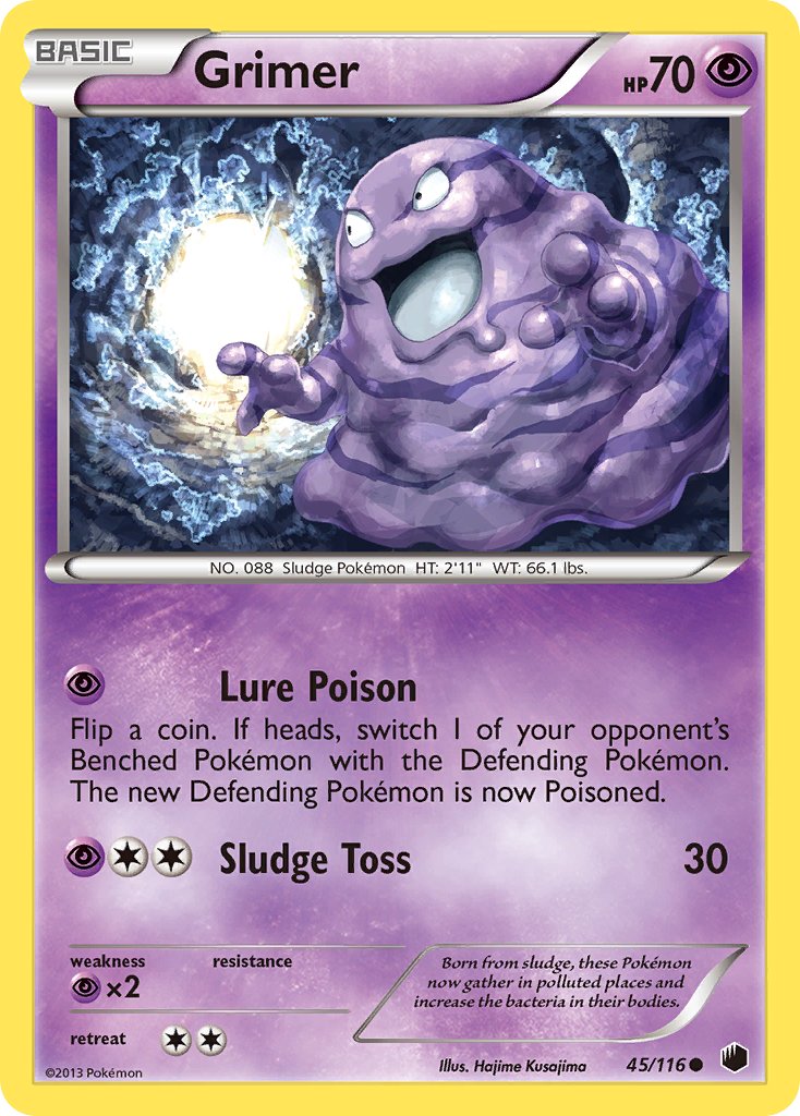 Grimer – 45/116 Plasma Freeze Pokemon Trading Card