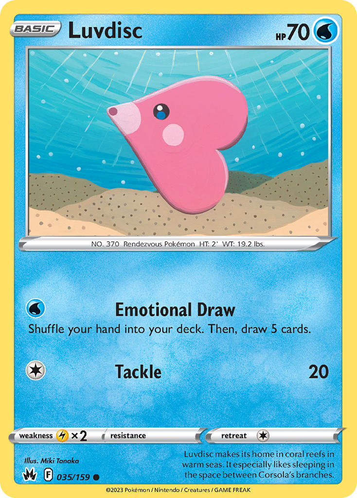 Luvdisc - Crown Zenith Pokemon Trading Card