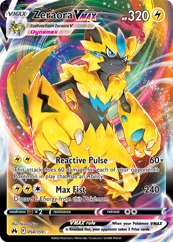 Zeraora VMAX - Crown Zenith Pokemon Trading Card