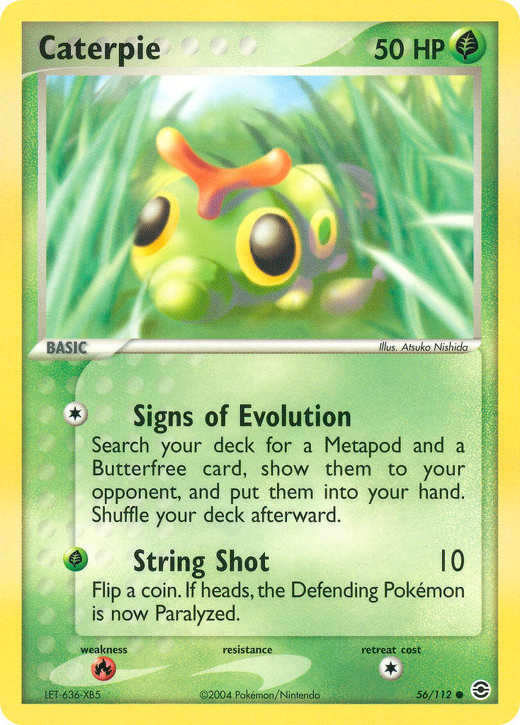 Caterpie – 56/112 Fire Red Leaf Green Pokemon Trading Card