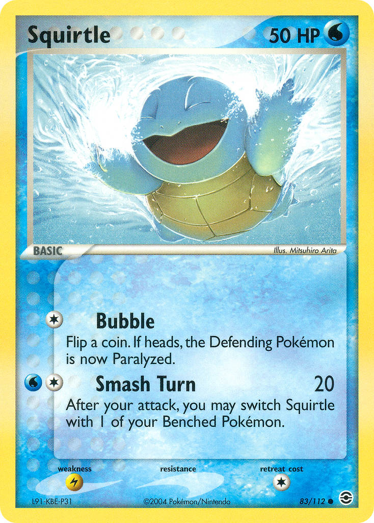Squirtle – 83/112 Fire Red Leaf Green Pokemon Trading Card