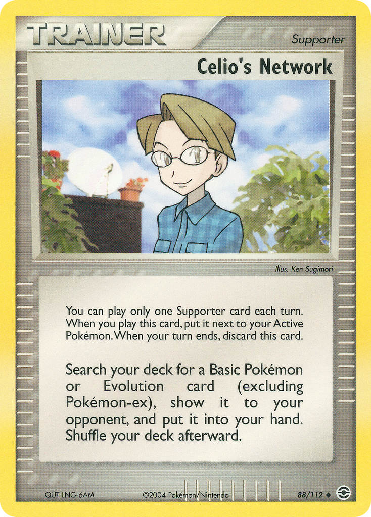 Celio’s Network Reverse Holo – 88/112 Fire Red Leaf Green Pokemon Trading Card
