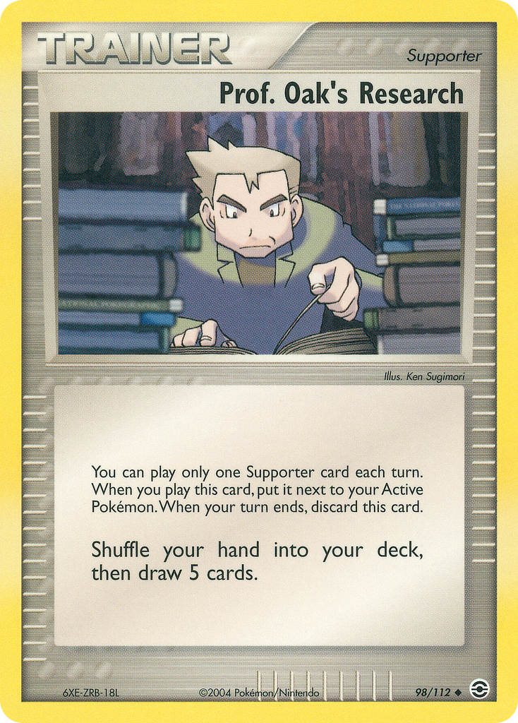 Prof. Oak’s Research – 98/112 Fire Red Leaf Green Pokemon Trading Card