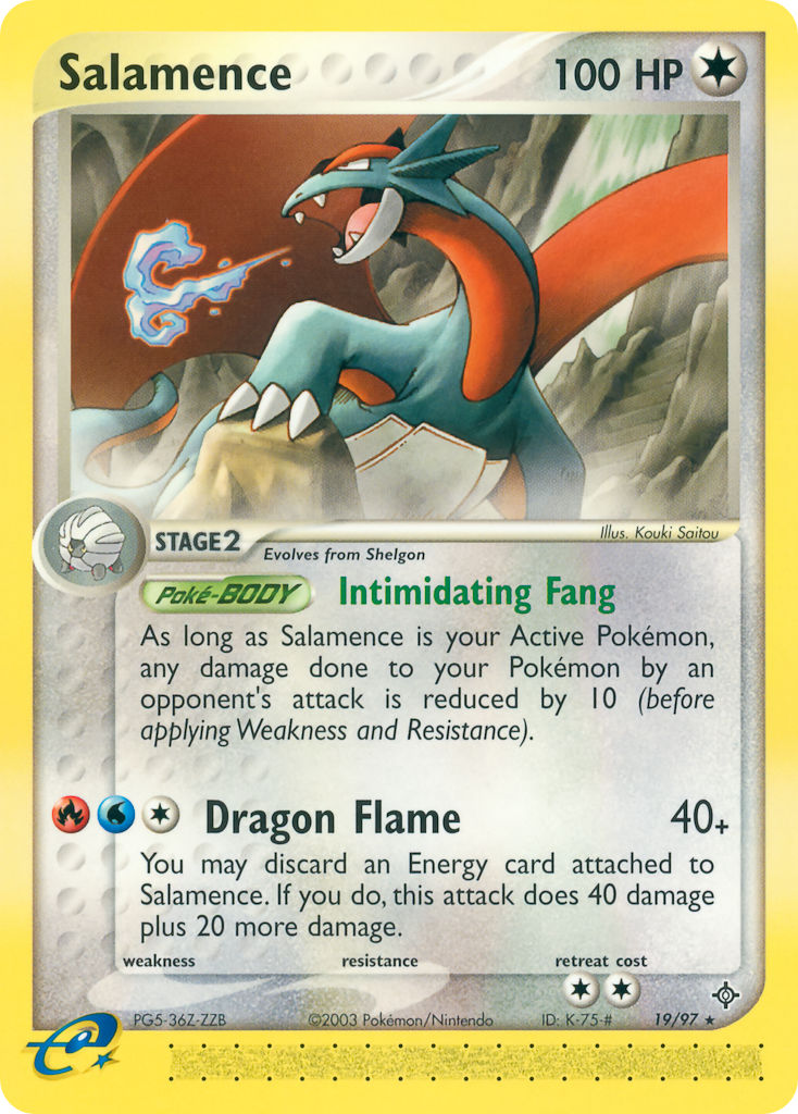 Salamence – 19/97 Dragon Pokemon Trading Card