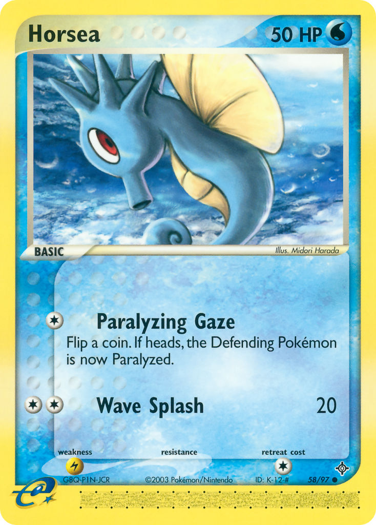 Horsea – 58/97 Dragon Pokemon Trading Card