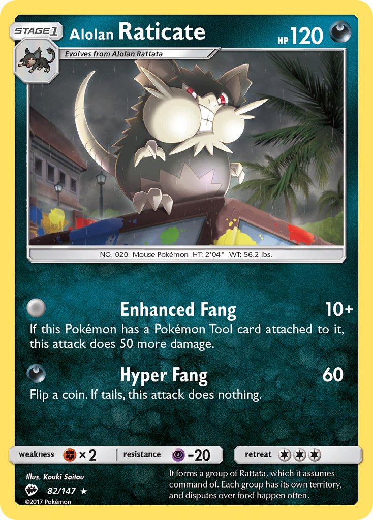 Alolan Raticate Reverse Holo
