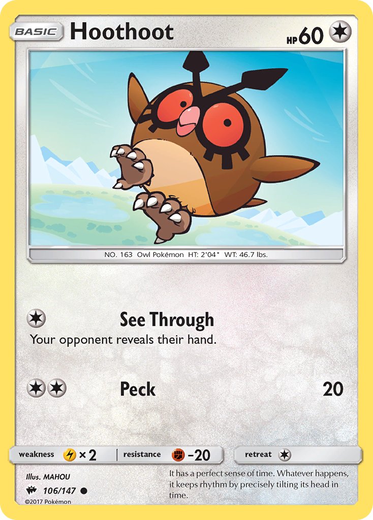 Hoothoot Reverse Holo