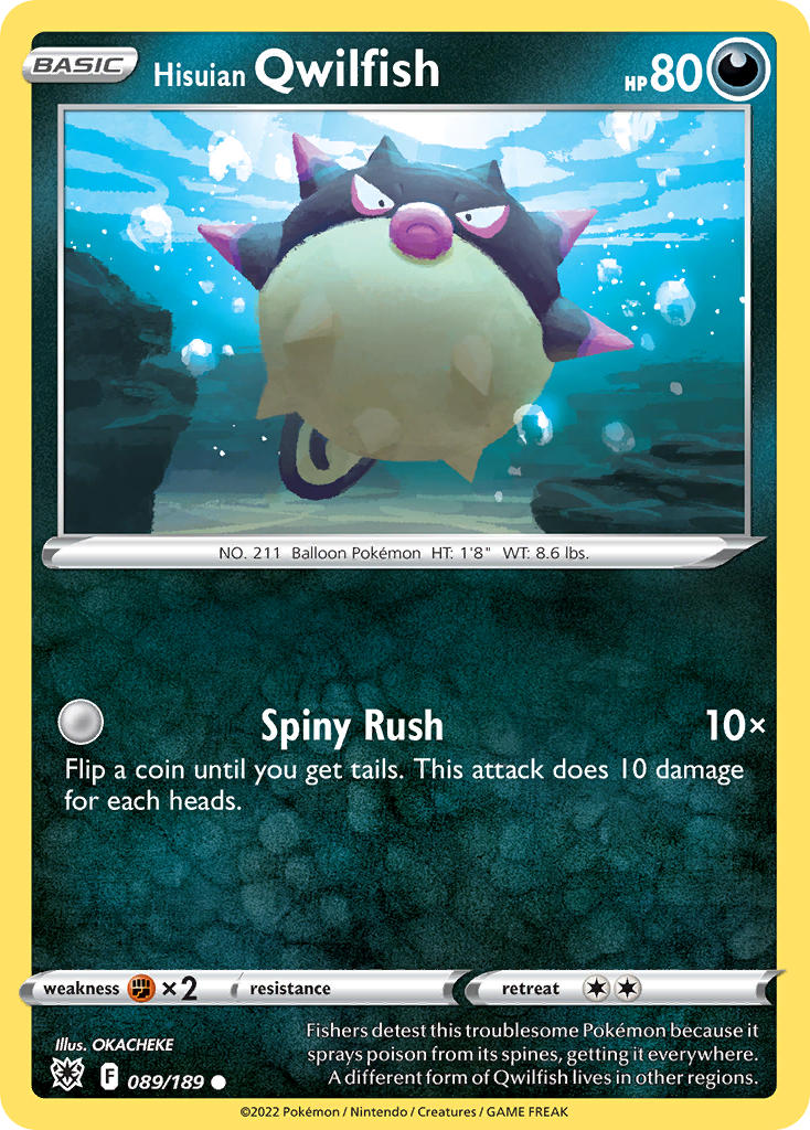 Hisuian Qwilfish - Astral Radiance Pokemon Trading Card