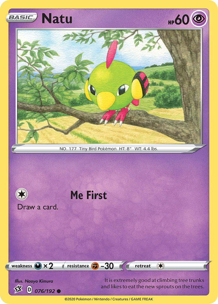 Natu - Rebel Clash Pokemon Trading Card