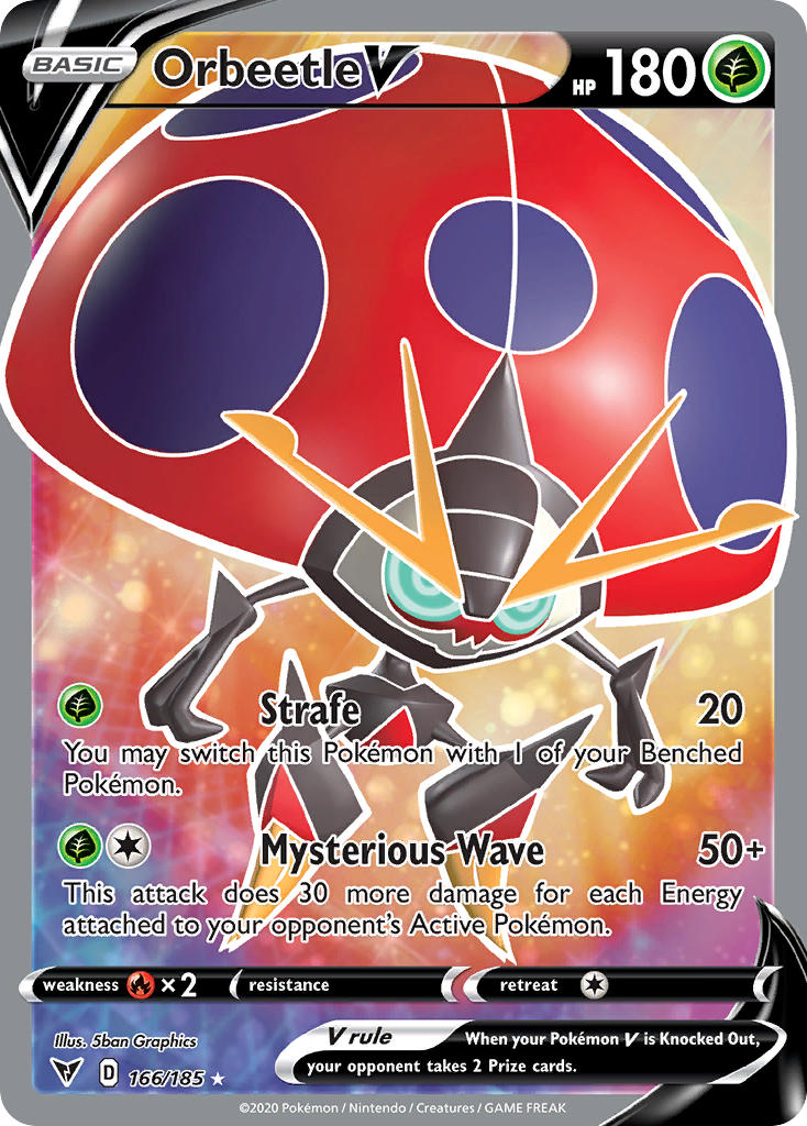 Orbeetle V - Vivid Voltage Pokemon Trading Card