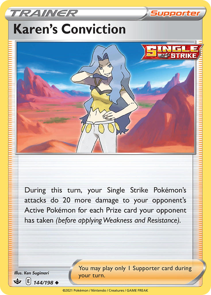 Karen’s Conviction - Chilling Reign Pokemon Trading Card
