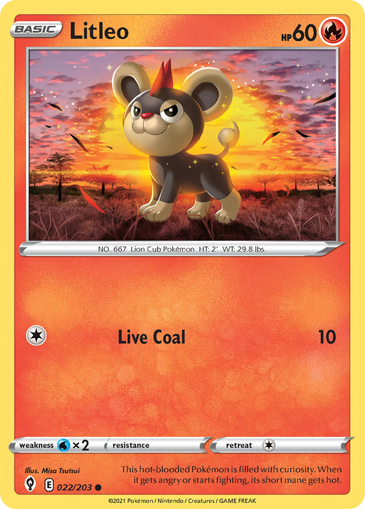 Litleo - Evolving Skies Pokemon Trading Card
