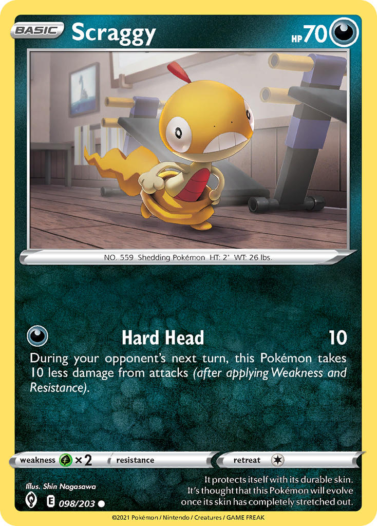 Scraggy - Evolving Skies Pokemon Trading Card