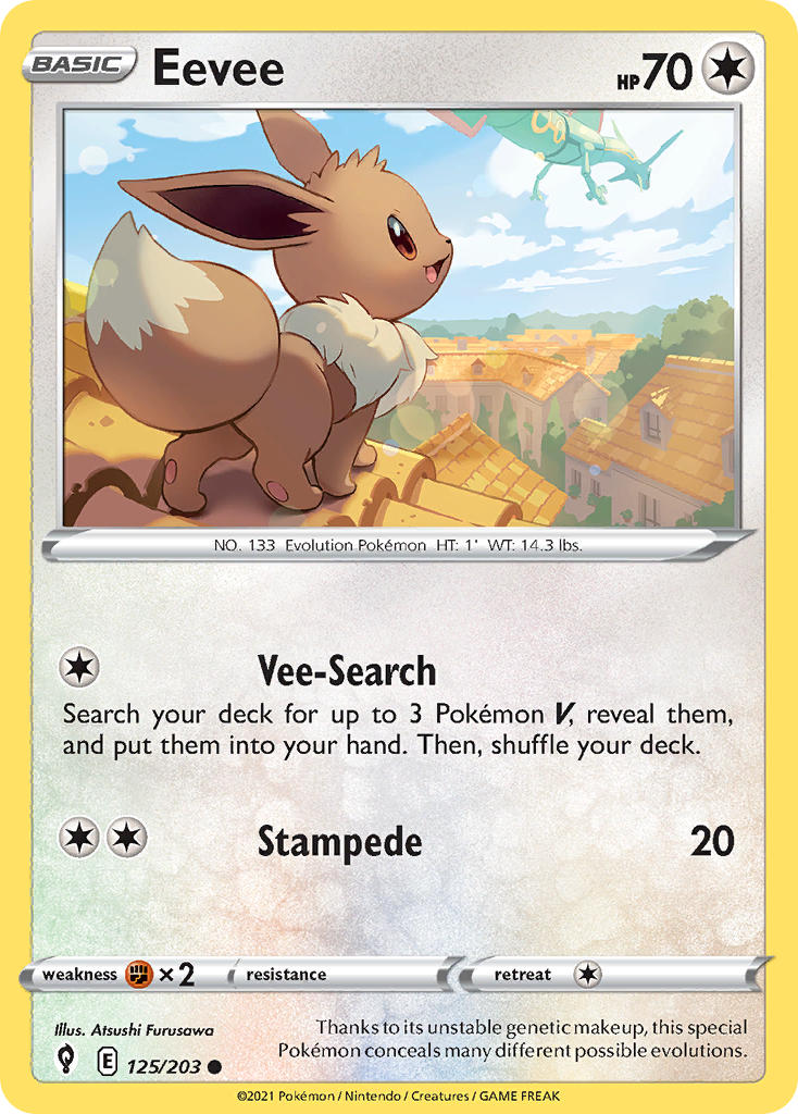 Eevee - Evolving Skies Pokemon Trading Card