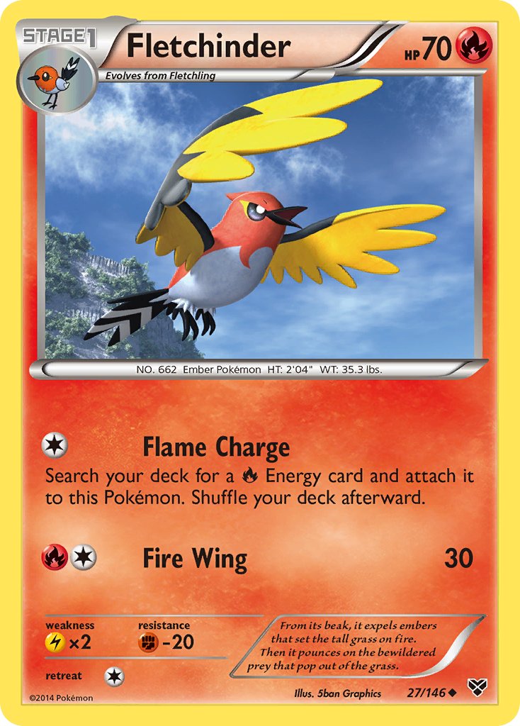 Fletchinder – 27/146 XY Pokemon Trading Card