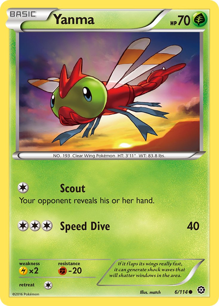 Yanma – 6/114 Steam Siege Pokemon Trading Card