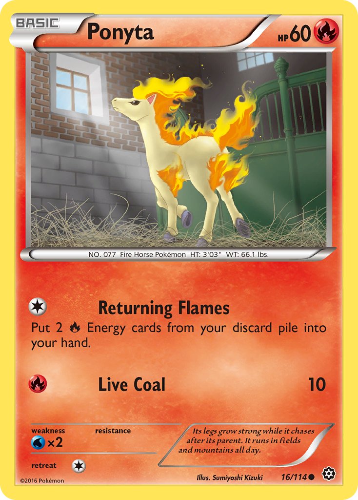 Ponyta – 16/114 Steam Siege Pokemon Trading Card