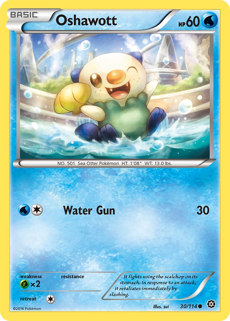 Oshawott – 30/114 Steam Siege Pokemon Trading Card