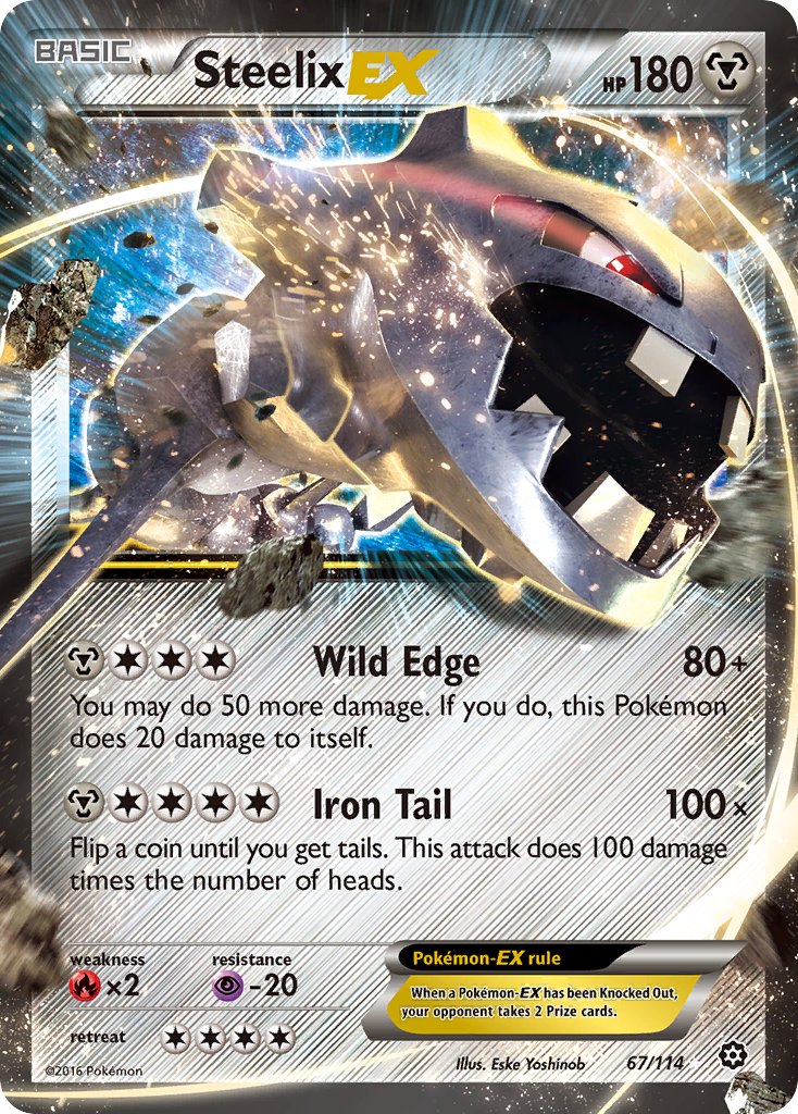 Steelix EX – 67/114 Steam Siege Pokemon Trading Card