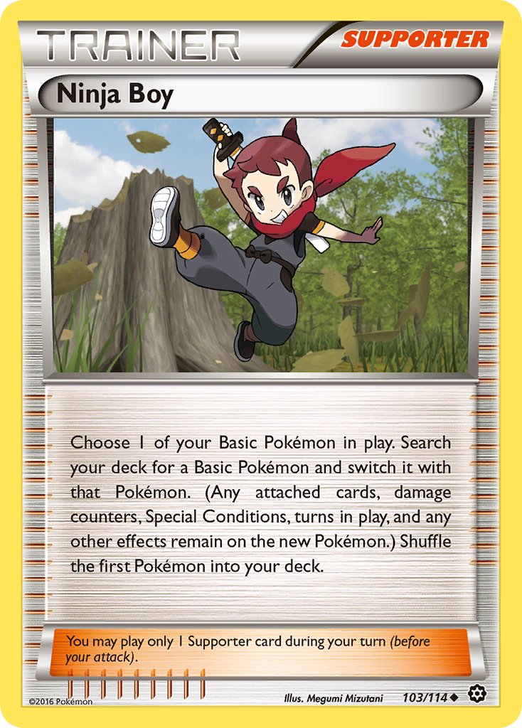 Ninja Boy Reverse Holo – 103/114 Steam Siege Pokemon Trading Card