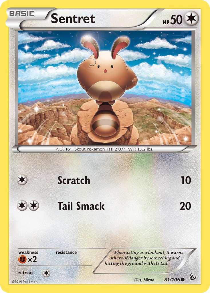Sentret - Flashfire Pokemon Trading Card