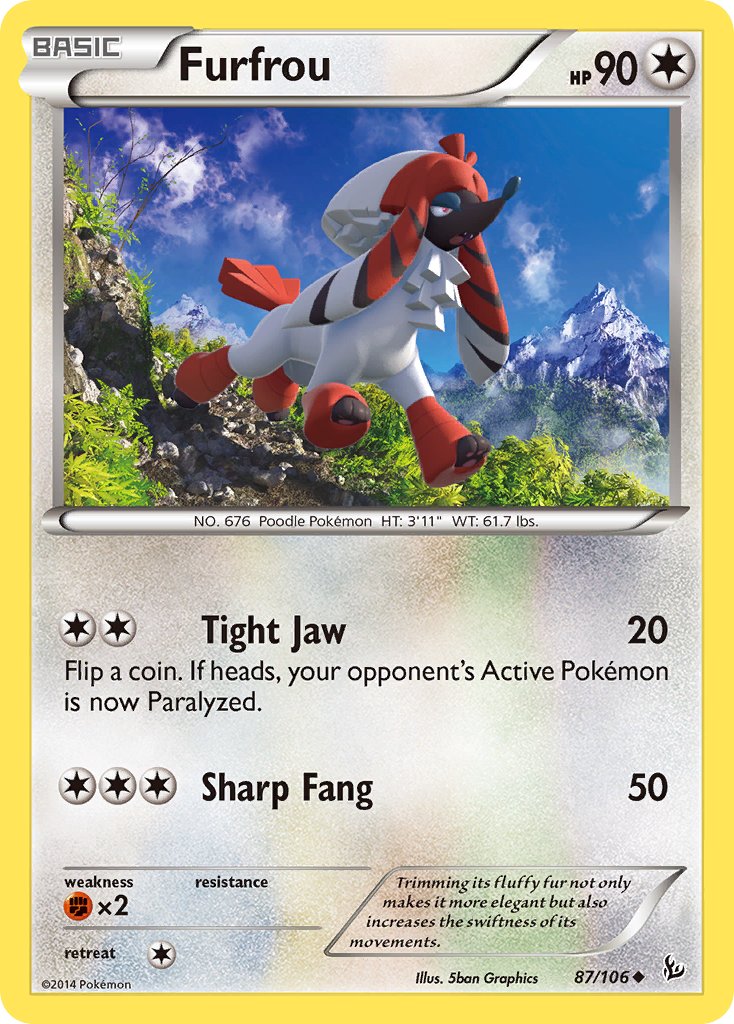 Furfrou - Flashfire Pokemon Trading Card