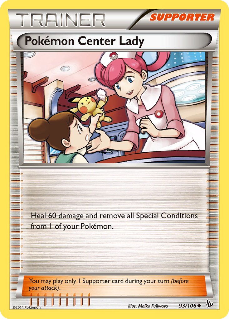 Pokémon Center Lady - Flashfire Pokemon Trading Card
