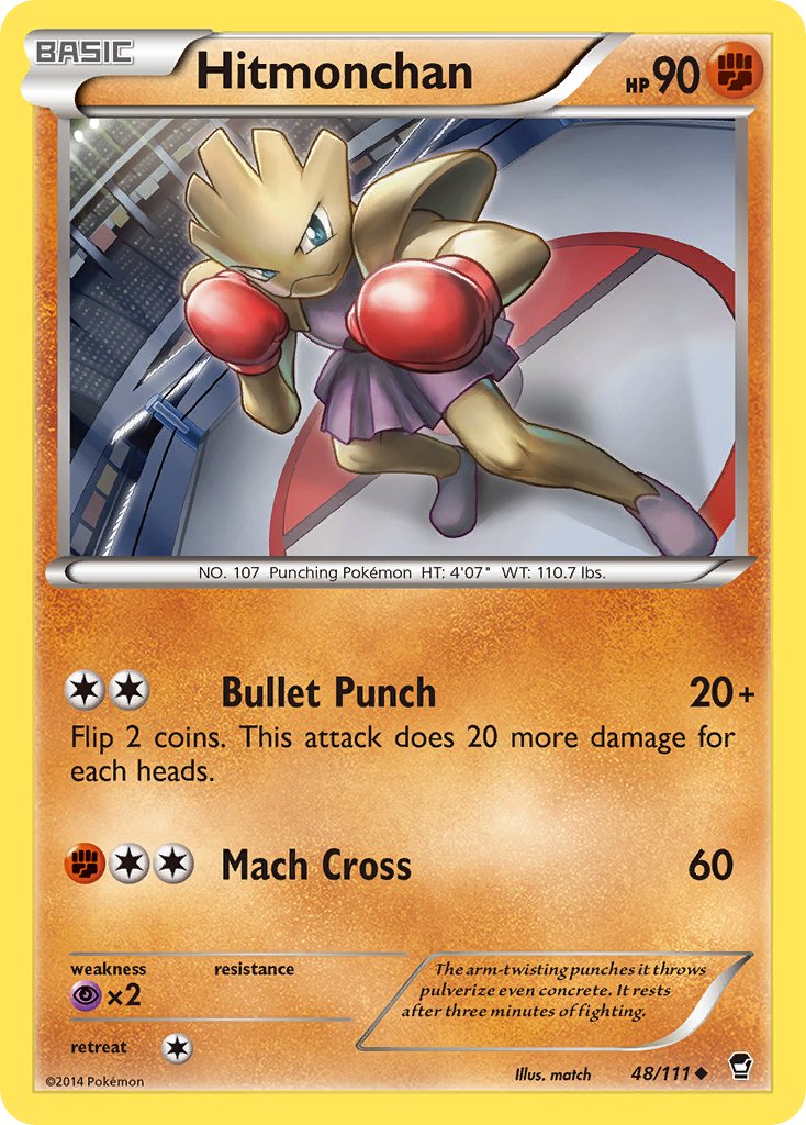 Hitmonchan – 48/111 Furious Fists Pokemon Trading Card