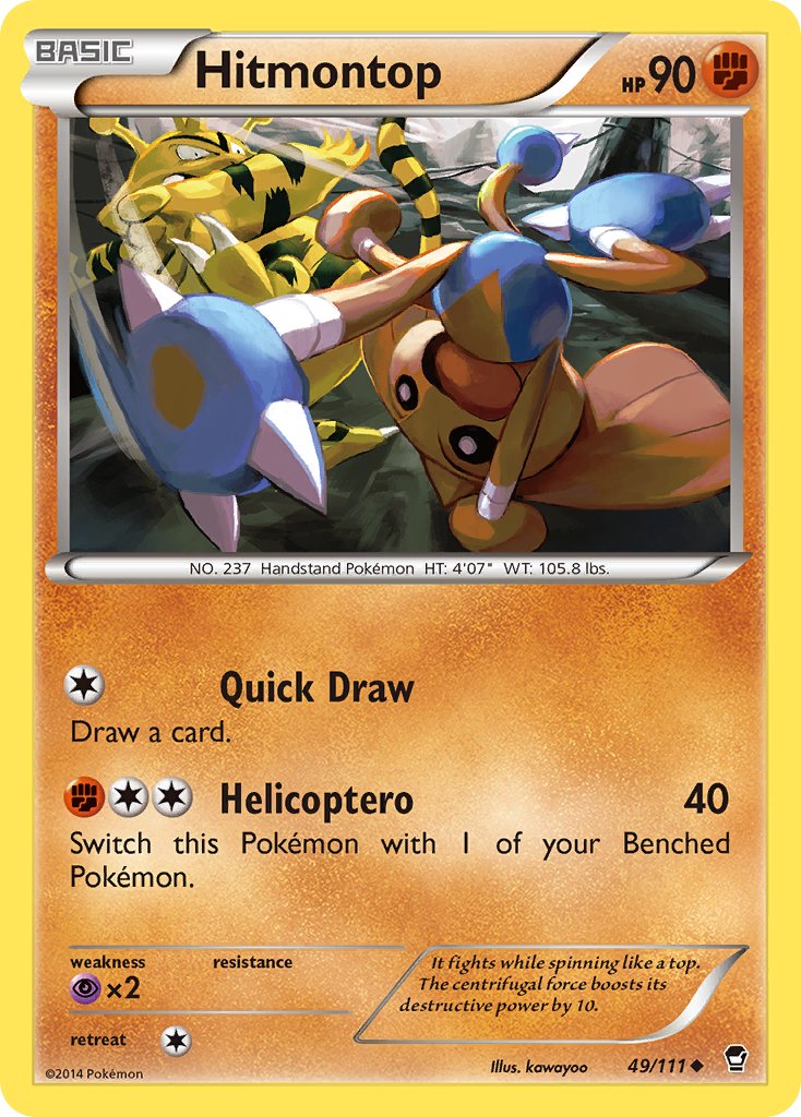 Hitmontop – 49/111 Furious Fists Pokemon Trading Card