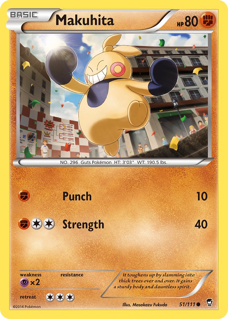 Makuhita – 51/111 Furious Fists Pokemon Trading Card