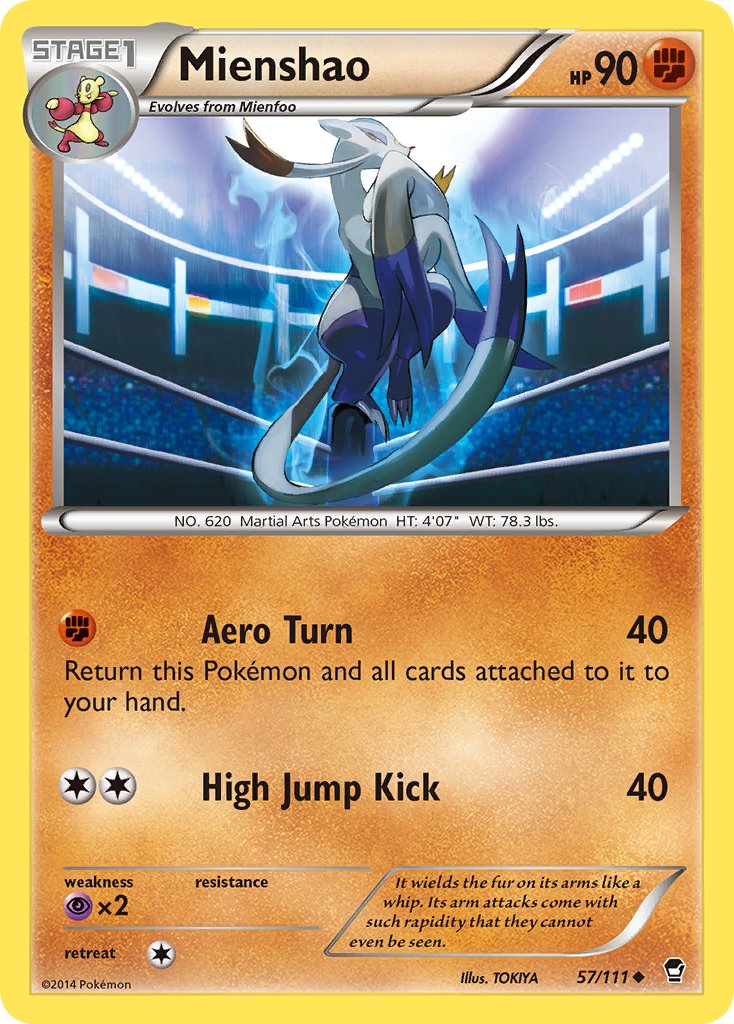Mienshao – 57/111 Furious Fists Pokemon Trading Card