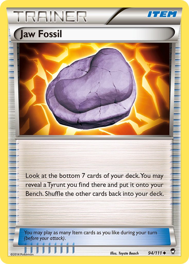 Jaw Fossil – 94/111 Furious Fists Pokemon Trading Card