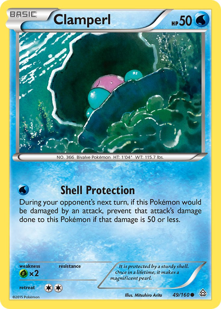 Clamperl – 49/160 Primal Clash Pokemon Trading Card