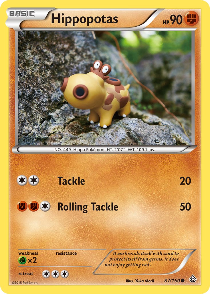 Hippopotas – 87/160 Primal Clash Pokemon Trading Card